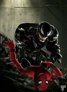 B20A2A8F-32B4-47AB-B832-FA636ABDC8EF.jpeg (29 KB) Fan art showing Tom Holland’s Spider-Man and Tom Hardy’s Venom used and recreated from a memorable image from the comics