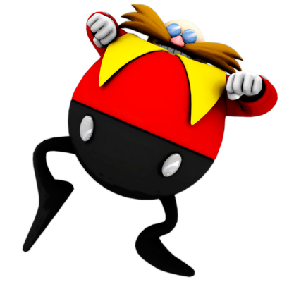 edited official Eggman render to be Starved Eggman by