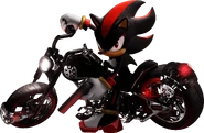 Shadow on a motorcycle