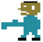 Leatherface in the Atari 2600 game