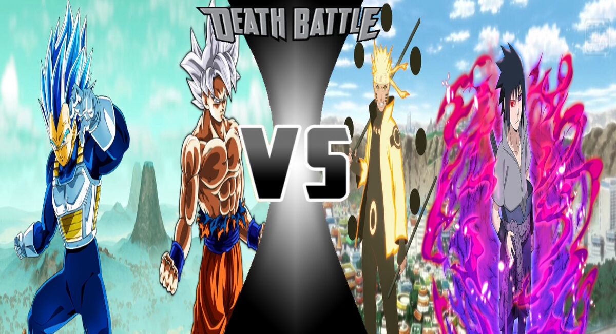 GOKU and VEGETA vs NARUTO and SASUKE! (Dragon Ball Super vs Naruto MOVIE)