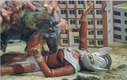 Birdon kills Ultraman Taro in Ultraman Taro