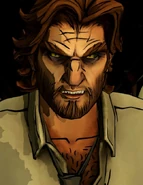 Bigby's partial werewolf form in The Wolf Among Us