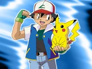 Ash with his Pikachu