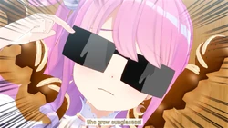 A sunglasses appears when Luna think the sun is too bright