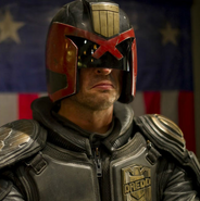 Judge Dredd from the 2012 film "Dredd".