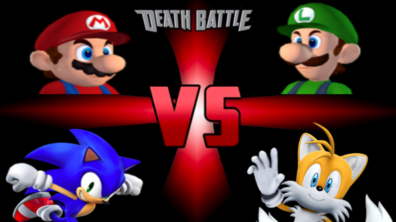 sonic and tails and knuckles vs mario and luigi and yoshi