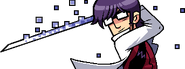 Gideon as he appears in Scott Pilgrim vs The World: The Game