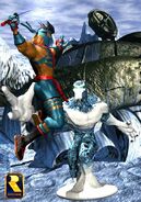 Glacius as seen battling Jago in Killer Instinct 2.