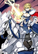 Artoria summoned as a Lancer Class Servant in Fate/Grand Order