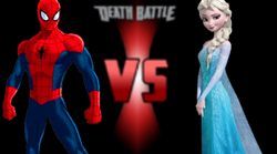 Elsa spiderman vs REACT WORALD