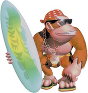 Funky Kong as he appears in "Donkey Kong Country"