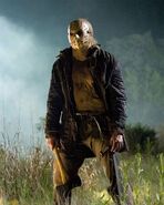 Jason as he appears in the 2009 reboot (once he dons the hockey mask).