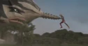 Ultraman Zero (5 meters) vs Gubira in Ultraman Saga