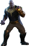 Thanos with the full Infinity Gauntlet as seen in the Marvel Cinematic Universe