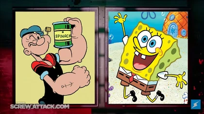 Popeye vs Spongebob set