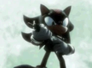 Shadow stroking and cocking his gun