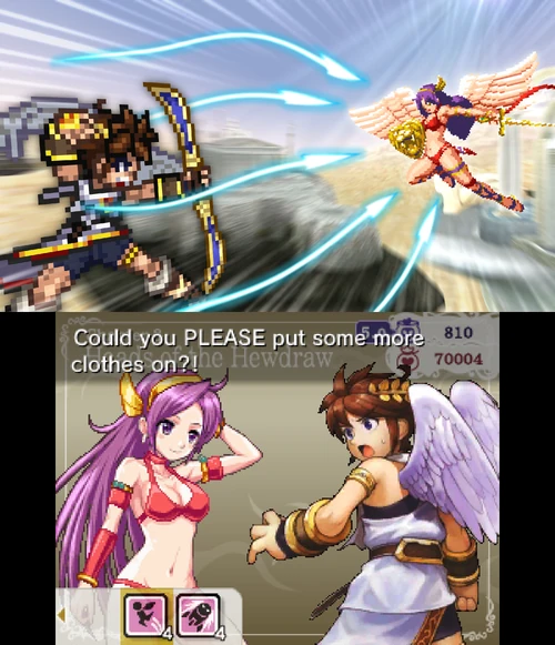 Pit VS Princess Athena Fight! 3DS Version (Sharaku)