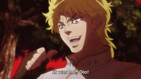 Dio says the line.