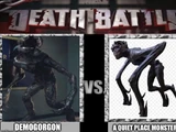 Demogorgon vs a quiet place monster