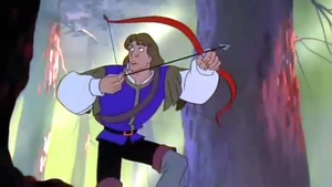 Prince Derek with bow