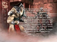 Goro's alternate Deception bio and costume