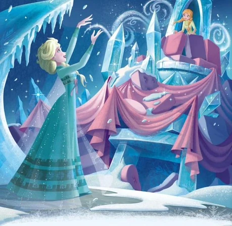 Elsa plays with Anna