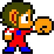 Alex Kidd's sprite in the game Alex Kidd in Miracle World