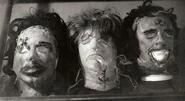 The three masks seen in the original film intended to represent a different personality and identity for Leatherface