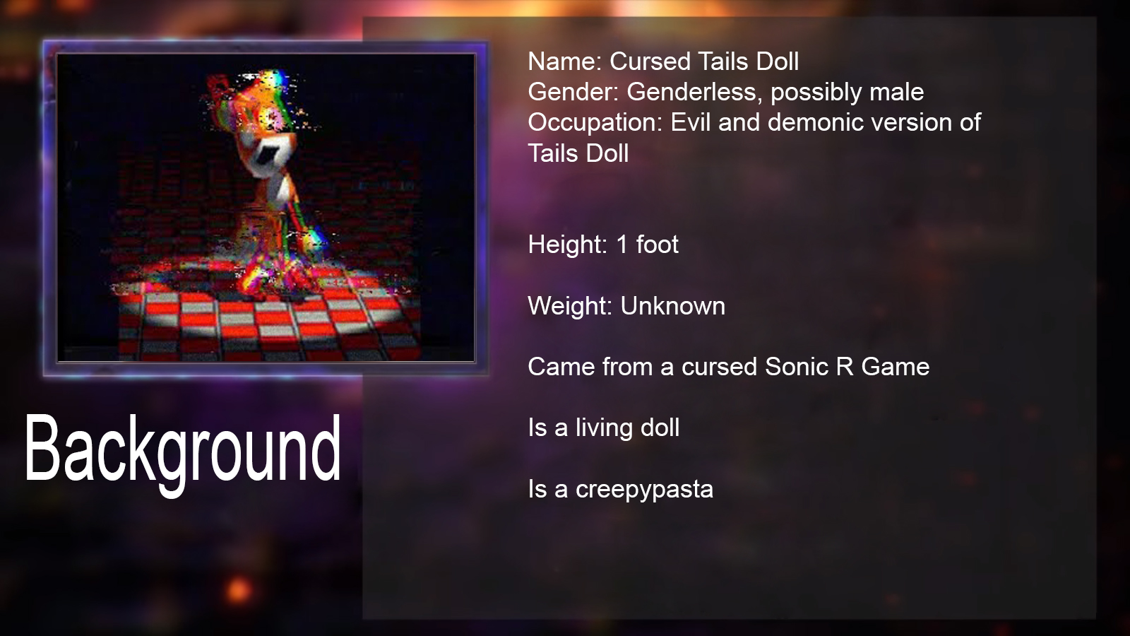 Tails Doll (Creepypasta), Fatal Fiction Fanon Wiki