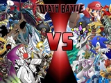 Team Digimon vs Team Mario Team Pokemon and Team Sonic