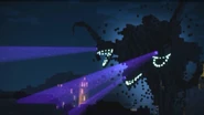 The Wither Storm destroying a town