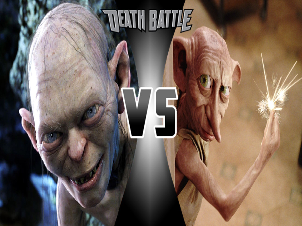 Death Battle featuring Gollum from Lord Of The Rings and Dobby from Harry P...