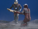 Ultraman vs Imitation Astra in Ultraman Leo