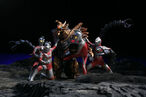 Ultraman, Ultraseven, Ultraman Jack and Ultraman Ace vs U-Killersaurus inUltraman Mebius & the Ultra Brothers