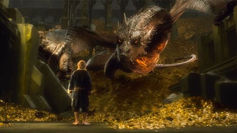 Smaug finds Bilbo