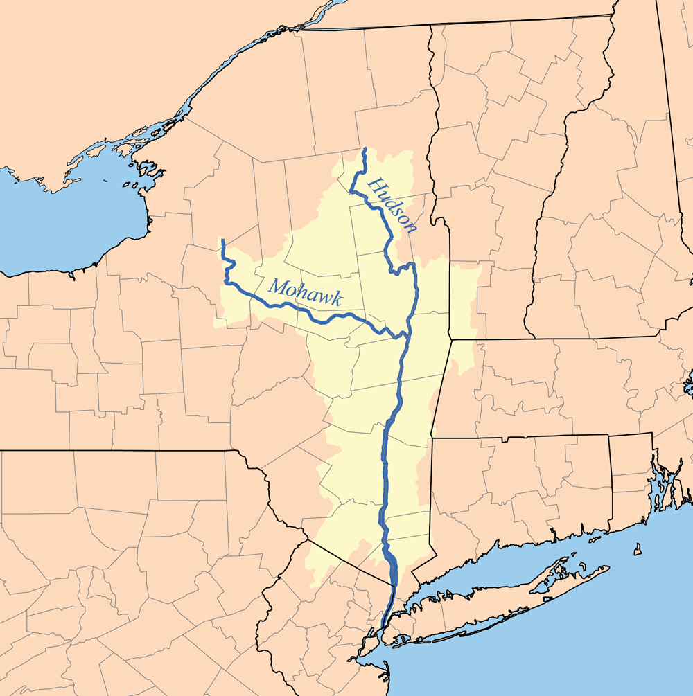 hudson river location map