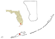 Monroe County Florida Incorporated and Unincorporated areas Cudjoe Key Highlighted