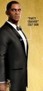 "Party Crasher" Skin, available in the Deluxe Edition.