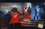 Concept art with Colt wearing "Storm Rider".