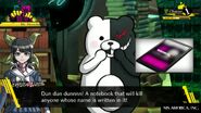 Monokuma jokes about having a Death Note in Danganronpa V3