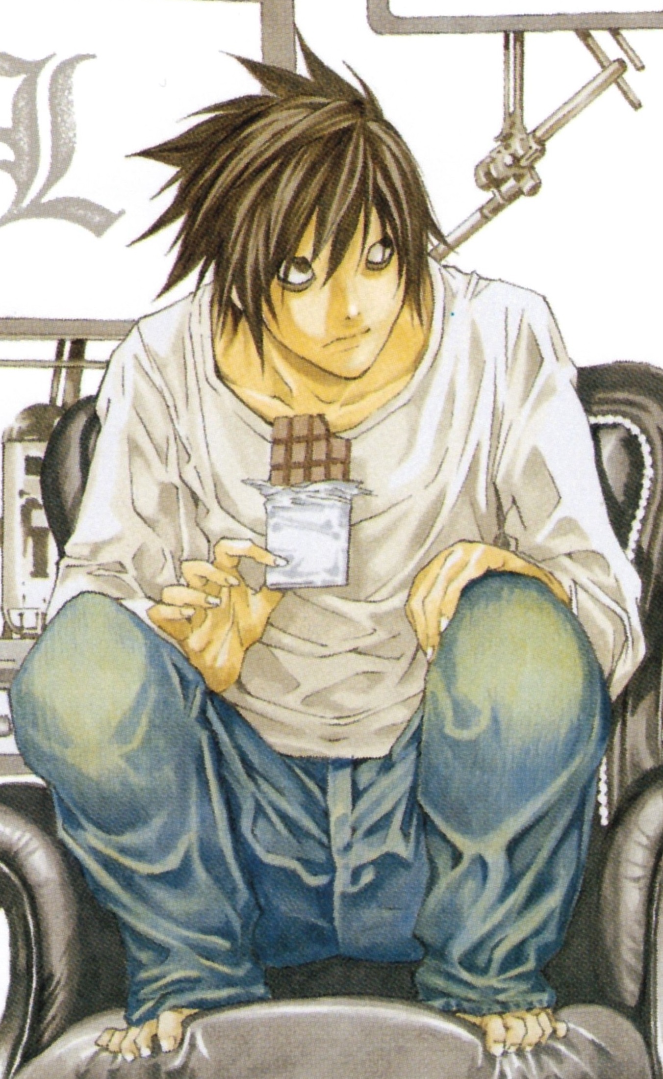 Character In Anime With Dark Hair Background Death Note L Pictures  Background Image And Wallpaper for Free Download