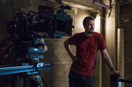 Director Adam Wingard behind the scenes