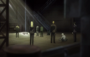 The agents gathered watch Light bleed on the floor