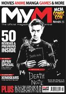 Death Note featured on the cover of MyM magazine issue 65[6]