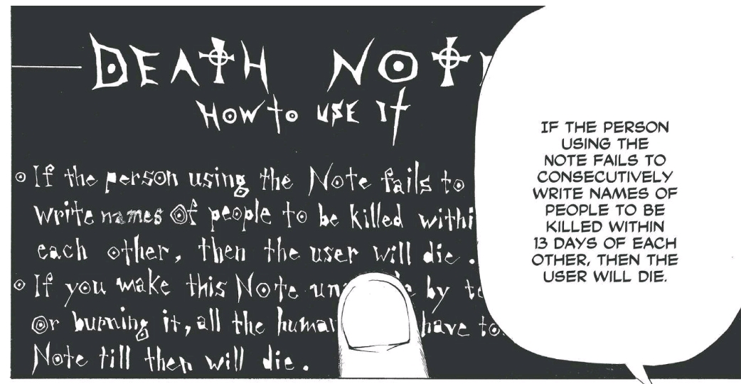 death note rules manga different than the anime