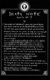 death note instructions