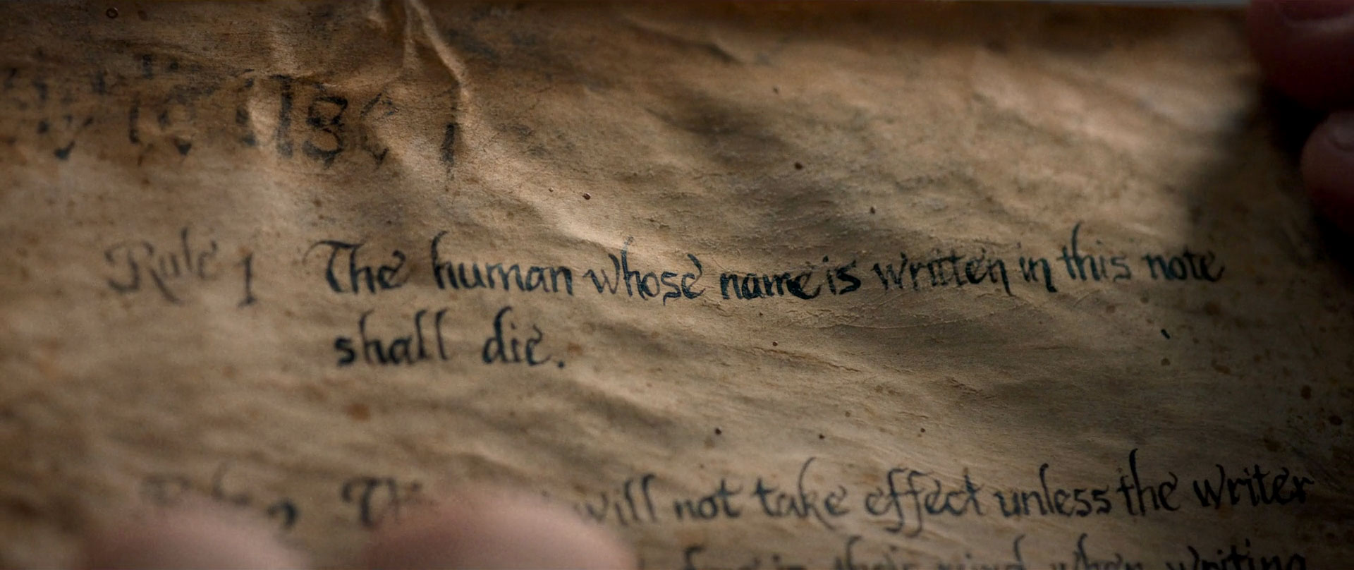 hand written death note rules