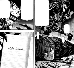 Light, wpisany do Notatnika przez Ryūka.