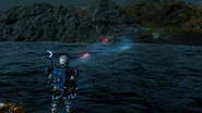 Chiral-bridge-04.jpg (484 KB) Sam, unable to cross a Chiral Bridge due to Timefall